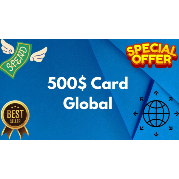 500$ Card Global All Services/Subscriptions/Others