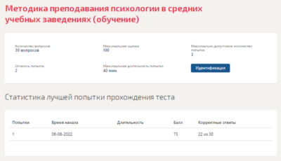 Методика преподавания психологии.Тест Синергия 2022г