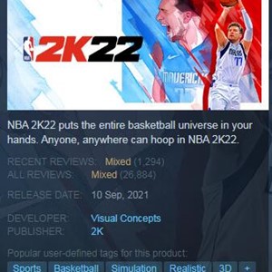 NBA 2K22 (Steam Key GLOBAL)