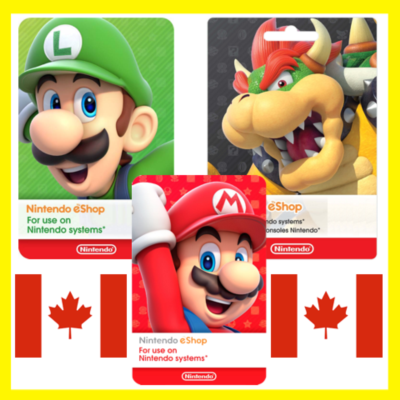 НИНТЕНДО Подарочная Карта КАНАДА CAD Nintendo eShop Gift Card CANADA ПОПОЛНЕНИЕ CA