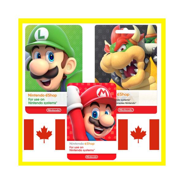НИНТЕНДО Подарочная Карта КАНАДА CAD Nintendo eShop Gift Card CANADA ПОПОЛНЕНИЕ CA