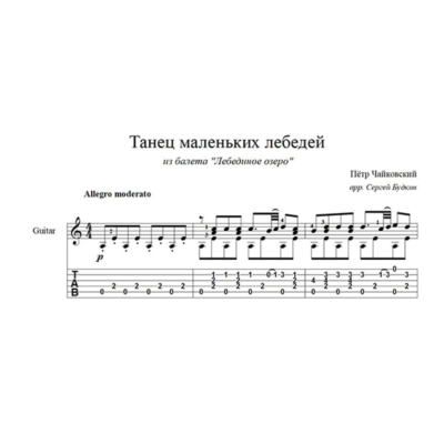 Танец маленьких лебедей для гитары