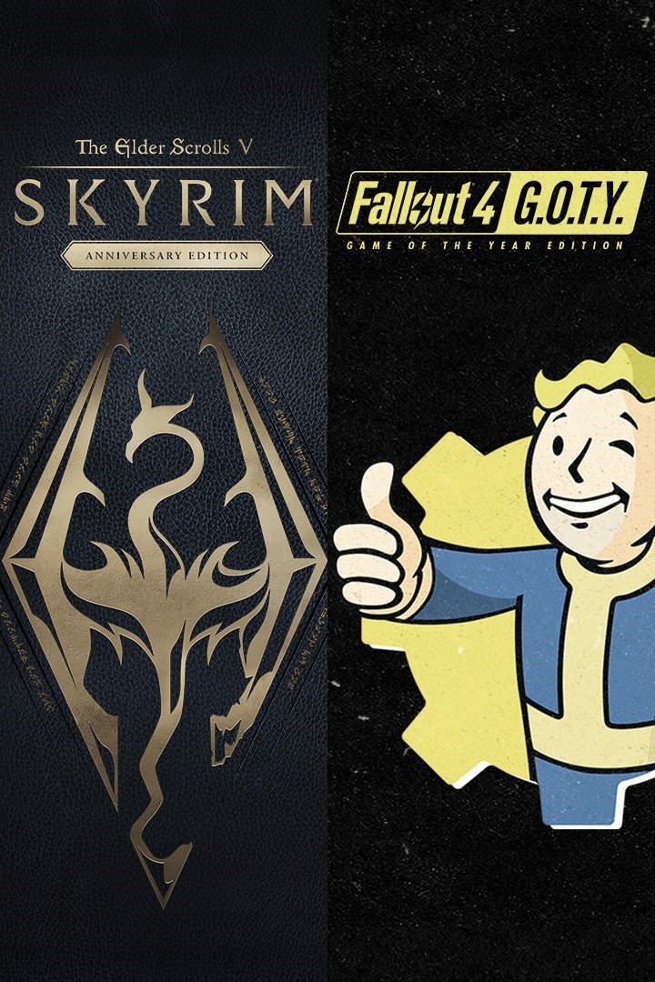 Skyrim Anniversary Edition + Fallout 4 G.O.T.Y Bun/Xbox