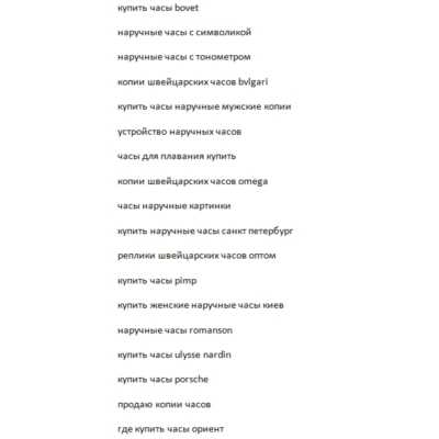 Ключевики на тему "ЧАСЫ" 6500 слов