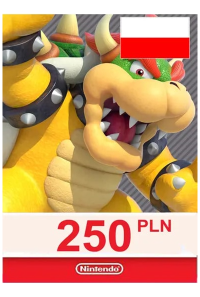 🎁 КАРТА ОПЛАТЫ NINTENDO ESHOP — 250 PLN [PL] | ПОЛЬША