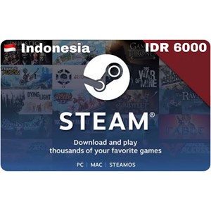 Steam Wallet 6000 IDR - Digital Gift Card - Быстро 🚀
