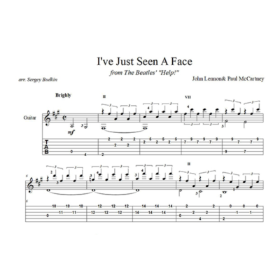 I´ve Just Seen A Face (The Beatles) для гитары