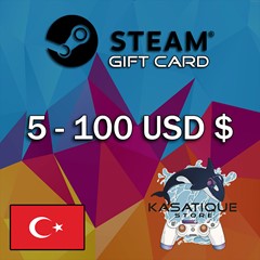 🐬 5 - 100 USD STEAM КОДЫ 🐬 ТУРЦИЯ | КЗ | США 🐬 АВТО