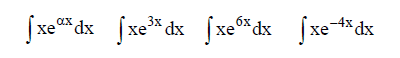 Решенный интеграл вида ∫xe^αxdx