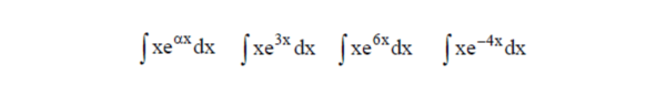 Решенный интеграл вида ∫xe^αxdx