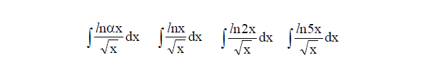 Решенный интеграл вида ∫lnαx/√xdx