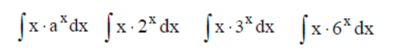 Решенный интеграл вида ∫xa^xdx