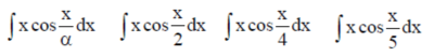 Решенный интеграл вида ∫xcos(x/α)dx