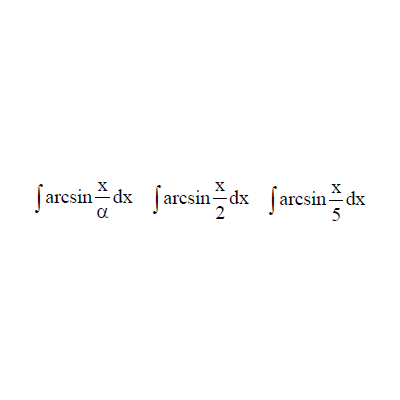 Решенный интеграл вида ∫arcsin(x/α)dx