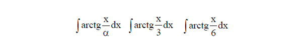 Решенный интеграл вида ∫arctg(x/α)dx