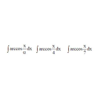 Решенный интеграл вида ∫arccos(x/α)dx