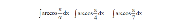 Решенный интеграл вида ∫arccos(x/α)dx
