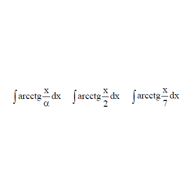 Решенный интеграл вида ∫arcctg(x/α)dx