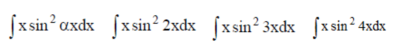 Решенный интеграл вида ∫xsin^2(αx)dx