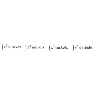 Решенный интеграл вида ∫x^2sin(αx)dx