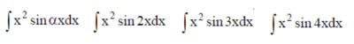 Решенный интеграл вида ∫x^2sin(αx)dx