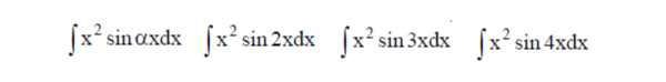 Решенный интеграл вида ∫x^2sin(αx)dx