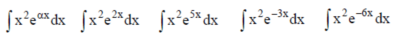 Решенный интеграл вида ∫x^2e^(αx)dx