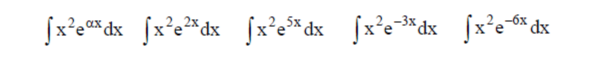 Решенный интеграл вида ∫x^2e^(αx)dx