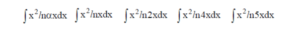 Решенный интеграл вида ∫x^2lnαxdx