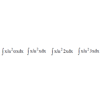Решенный интеграл вида ∫xln^2(αx)dx