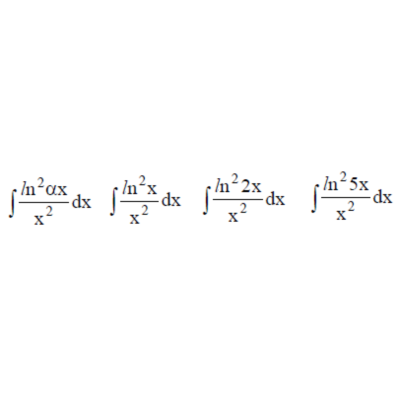 Решенный интеграл вида ∫ln^2(αx)/x^2dx