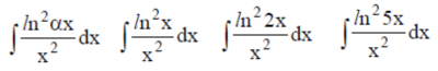 Решенный интеграл вида ∫ln^2(αx)/x^2dx