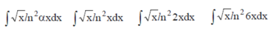 Решенный интеграл вида ∫√xln^2(αx)dx
