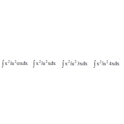 Решенный интеграл вида ∫x^2ln^2(αx)dx