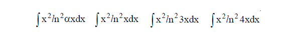Решенный интеграл вида ∫x^2ln^2(αx)dx