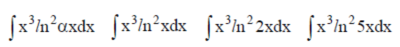 Решенный интеграл вида ∫x^3ln^2(αx)dx