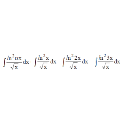 Решенный интеграл вида ∫ln^2(αx)/√xdx