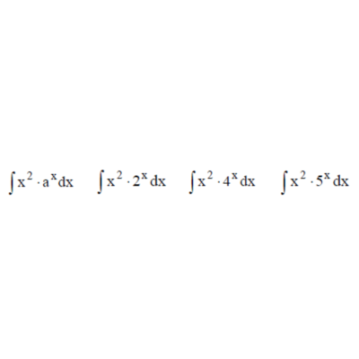 Решенный интеграл вида ∫x^2•a^xdx