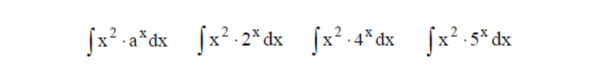 Решенный интеграл вида ∫x^2•a^xdx