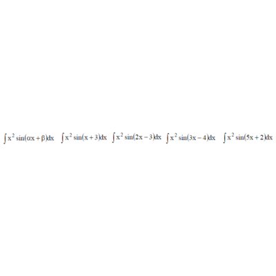 Решенный интеграл вида ∫x^2sin(αx+β)dx