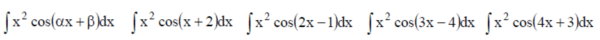 Решенный интеграл вида ∫x^2cos(αx+β)dx