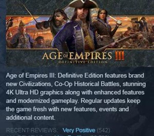 Обложка Age of Empires III: Definitive Edition（Steam Key GLOBAL