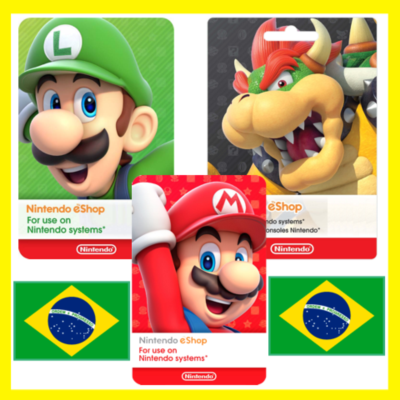 НИНТЕНДО Подарочная Карта БРАЗИЛИЯ BRL Nintendo eShop Gift Card BRAZIL ПОПОЛНЕНИЕ BR