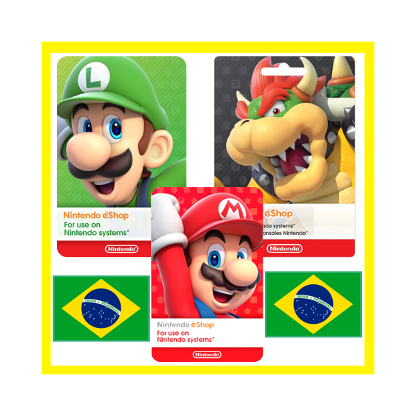 НИНТЕНДО Подарочная Карта БРАЗИЛИЯ BRL Nintendo eShop Gift Card BRAZIL ПОПОЛНЕНИЕ BR