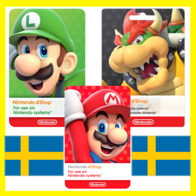 ⭐️ВСЕ КАРТЫ⭐🇸🇪Nintendo eShop Gift Card 250-2000 SEK