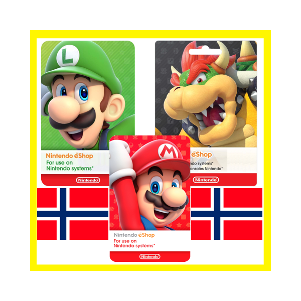 ⭐ ВСЕ КАРТЫ⭐ Nintendo eShop Gift Card 250-2000 NOK
