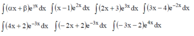 Решенный интеграл вида ∫(αx+β)e^(γx)dx