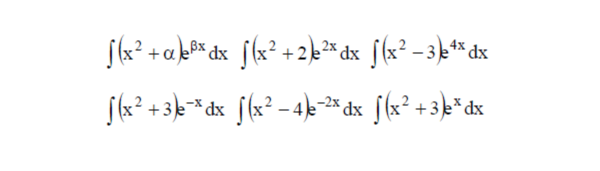 Решенный интеграл вида ∫(x^2+α)e^(βx)dx