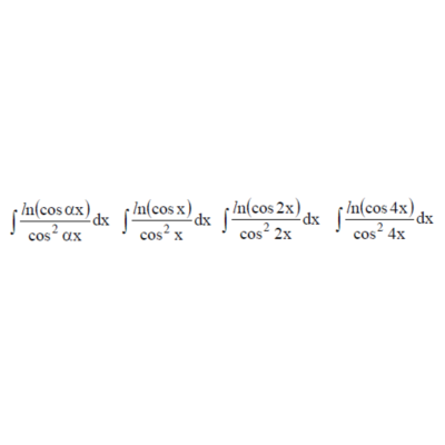 Решенный интеграл вида ∫ln(cosαx)/cos^2(αx)dx