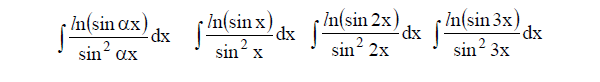 Решенный интеграл вида ∫ln(sinαx)/sin^2(αx)dx